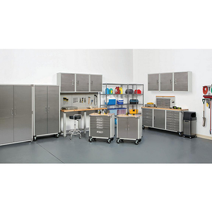 Gabinete de Almacenamiento de Pared Seville Classics Moderno UltraHD, Resistente, con Puertas de Acero Inoxidable, para Hogar, Oficina y Gimnasio - Product Image 2