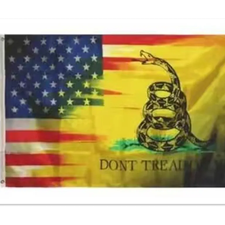 사용자 정의 디자인 3x5 나를 밟지 마십시오 Gadsden 깃발 생생한 색상 및 퇴색 방지 폴리 에스터 빈티지 미국 국기 대머리 독수리 미국 국기