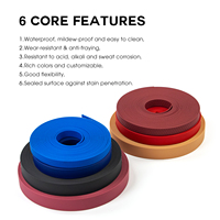 Sangle en sangle tissée colorée en gros d'usine, avec impression de logo, enduite de TPU/PVC, imperméable, pour collier et laisse de chien