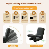 Canapé paresseux minimaliste moderne style tatami pour petits appartements et chambres ; Canapé simple pliable pour dortoir avec revêtement en tissu artistique