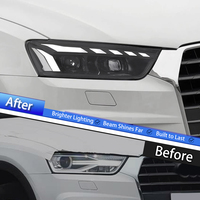 Ensemble de phares LED KGKB pour Audi Q3 8U SQ3 2013-2018, mise à niveau style RS, lentille de projecteur, clignotant séquentiel, plug and play
