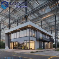 Bangunan Struktur Baja Konstruksi Logam Prefab Modern untuk Showroom & Bengkel Mobil 4S, Gudang, Hanggar, Aula Pameran