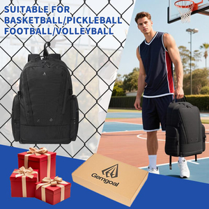 Zaino Professionale Unisex per Basket con Doppio Scomparto per Palloni, Scomparti per Vestiti Bagnati e <span class=keywords><strong>Scarpe</strong></span>, Tasche Termiche per Sport - Product Image 6