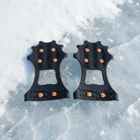 Crampons à neige portables antidérapants en caoutchouc et acier pour bottes de randonnée, idéaux pour l'escalade, le camping et les activités hivernales en extérieur