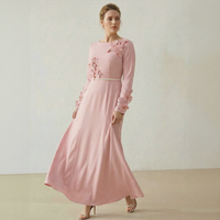 Robe sirène à manches longues avec décor floral 3D pour femmes grandes tailles, personnalisation OEM et ODM
