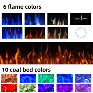 <span class=keywords><strong>Cheminée</strong></span> électrique à <span class=keywords><strong>LED</strong></span> avec flammes artificielles de 6 couleurs, minuterie réglable personnalisée, pour la maison - Product Image 4