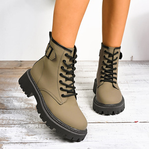 <span class=keywords><strong>Botas</strong></span> de Plataforma con Cordones Delanteros, Estilo Retro, Talla Grande, <span class=keywords><strong>para</strong></span> Mujer - Product Image 2