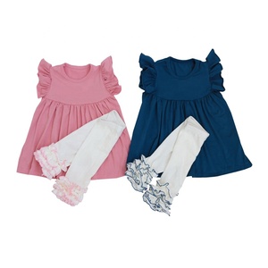 Groothandel Baby Katoen Parel Tops Icing Shorts Pure Katoenen Kleding Zomer 2 Stuk Sets Kids Kinderen Meisjes Kleding - Product Image 1