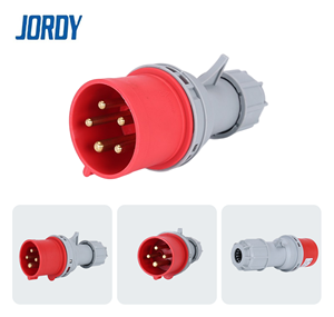 Enchufe Industrial Jordy JD013/JD014/JD015 de 3.ª Generación, 3P/4P/5P, 16A/32A, IP44, Impermeable, de Latón - Product Image 5