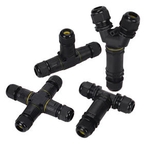 Té TY-Type Câble d'extérieur Connecteur de câblage étanche à connexion rapide Plug-and-Play 2 entrées 1 sortie <span class=keywords><strong>Cuivre</strong></span> durable sans soudure - Product Image 1