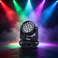 Projecteur Wash à Tête Mobile Zoom RGBW 19*15W DMX512 300W pour DJ, Discothèque, Bar, Mariage, Fête, Concert, Spectacle en Direct, Éclairage d'Effet Scénique