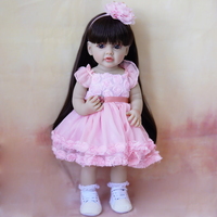 Nouvelle Poupée Reborn Fille R&B 22 Pouces, Bébé Nouveau-né Réaliste en Silicone Vinyle Corps Entier Réaliste, Poupées Reborn Fille
