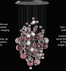 Nouveau design décoration intérieure hall d'hôtel projet personnalisé Led lustre moderne abat-jour en <span class=keywords><strong>verre</strong></span> 80 grande suspension en <span class=keywords><strong>verre</strong></span> 100 - Product Image 2