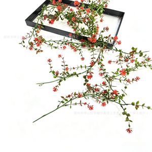 Vignes artificielles, série Eucalyptus, camélia multicolore, lot de 2, décoration murale, décoration de mariage - Product Image 1