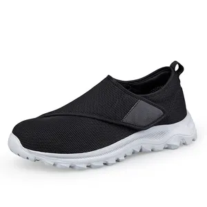 Zapatos personalizados para caminar para diabéticos para hombres y mujeres zapatos casuales sin cordones ligeros con punta ancha ajustable