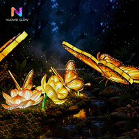 Ensemble de lanternes papillon lumineuses pour extérieur, étanches et durables, en fer, pour jardin, paysage, festival, et visites nocturnes