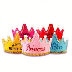 Ensembles de serre-têtes et chapeaux de fête personnalisés avec logo pour enfants, avec lumière LED clignotante, pour décoration d'anniversaire, chapeaux lumineux, couronnes de princesse colorées - Product Image 2