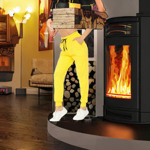 Pantalones de Mujer de Cintura Alta, Ajustados, a la Moda, Casuales, de Invierno, con Peluche, Cintura Elástica, Transpirables, para Otoño/Uso en Clubes, 2024 - Product Image 3