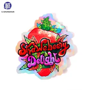 Pabrik Digital Printing Kustom Bentuk Khusus 3.5 Die Cut Mylar Tas Anak Bukti Reaselable Aluminium Bubble Foil Matte Pouch