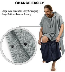Produttore Surf <span class=keywords><strong>Poncho</strong></span> fasciatoio rapida temperatura a secco muta in microfibra cambio asciugamano <span class=keywords><strong>con</strong></span> <span class=keywords><strong>cappuccio</strong></span> - Product Image 3