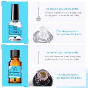 BORN PRETTY Diseño de etiqueta gratis OEM 15ml Secado rápido Sin ácido Base de unión de uñas natural y deshidratador de preparación de uñas para uñas acrílicas - Product Image 5