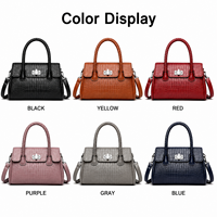 Sac à bandoulière de qualité pour femme, sac à main motif crocodile, poignée tressée élégante, mode, OEM ODM, vente en gros personnalisée, MOQ 20 pièces