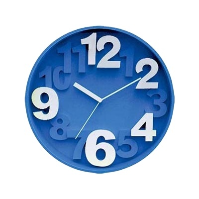 Plastic Craft Clock Large Size Circular Wall Clock 3D Stereoscopic Digital Dial Design Silent Wall Clock