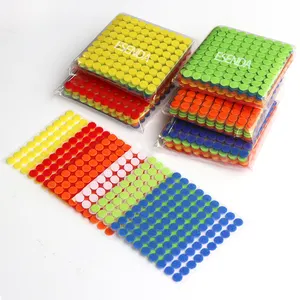 500 Pairs Dots 10 Mm Diameter Strong Sticky Nylon Fastener Tape Coin Strong Glue Self-adhesive Dot Hook And Loop Tape