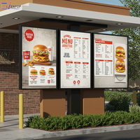 Affichage LCD robuste 3000 nits IP65 pour drive-thru, signalisation numérique, menu numérique DOOH, panneau publicitaire extérieur résistant aux intempéries, totem publicitaire