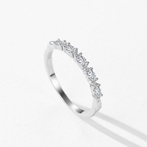 <span class=keywords><strong>9</strong></span> Toderi 925 Zirconia cúbica de plata esterlina Marquise Cut CZ Fila Ajuste de tensión Anillos de compromiso certificados de terceros para mujeres - Product Image 4