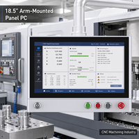 Panel PC Industrial Metálico de 18 Pulgadas con 2 LAN y 2.5 Pulgadas SATA para Montaje en Máquinas CNC, en Stock