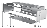 RDEKONO Schroff Nvent Elma Chroma 19-Zoll 3U Metall-Subrack 160mm Board-Chassis Backplane CPCI ATCA VPX Server-Gehäuse Rack-Schrank IP54