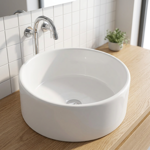 Articles sanitaires en céramique pour la cuisine-Lavabo de comptoir de table en porcelaine, fourni par Indian Factory Vistaar Brand - Product Image 3
