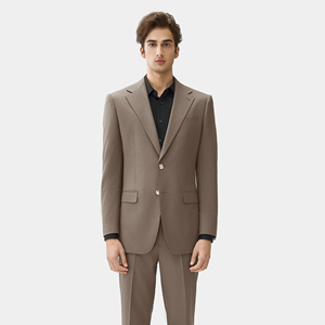 제조업체 그린 싱글 브레스티드 맞춤 남성 비즈니스 정장 세트 투피스 구김 방지 통기성 스트레치 68% 울 29% - Product Image 3