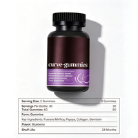 Gummies Courbes pour l'Amélioration Mammaire : Pueraria Mirifica, Papaye, Collagène, Génistéine – Complément Herbal pour Volume, Fermeté et Élasticité de la Peau
