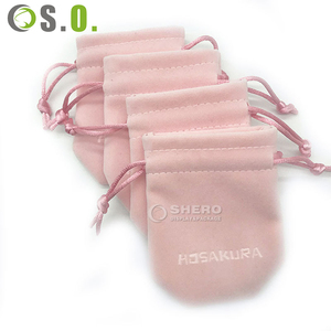 Promotion recyclable Emballage avec logo personnalisé Pochette en velours Petites pochettes en velours pour bijoux - Product Image 2