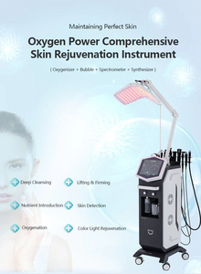 Appareil de microdermabrasion facial vertical 14-en-1 H2O2, design en plastique écologique pour usage en salon, améliore les ridules, combat les imperfections - Product Image 4