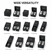 Boîtes à montres en carton rigide noir de luxe, emballage OEM, présentoir de cadeaux avec logo personnalisé, Scatola Orologio