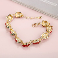 Prachtige aardbeienfruit zomermode armband voor dames