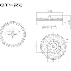 Motor sin Escobillas Tarot <span class=keywords><strong>Martin</strong></span> 5008 290KV, Eficiente, Largo Tiempo de Vuelo, Multicóptero, Hexacóptero, Octocóptero, Dron RC Multirrotor UAV - Product Image 5