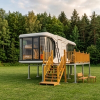 Maison-capsule de bureau moderne pour jardin, studio préfabriqué intelligent avec salle de bain