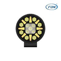 Nouveau Phare de Travail LED Rond de 4 Pouces, 13 LED, Clignotant Jaune DRL pour Voiture 4x4, Camion, Moto, VTT, 24V 48W 4800 Lumens