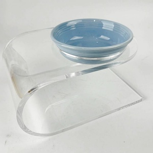 Factory Custom Clear Acrylic for Polished Surface Pet Feeder Bowl <b>Stand</b> & Platter for Dogs and Cats Display - Product Image 1