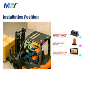 <span class=keywords><strong>Kit</strong></span> de caméra d'alerte <span class=keywords><strong>piétons</strong></span> pour chariot élévateur avec IA BSD, écran 10,1 pouces, détection humaine et lumière d'avertissement de sécurité clignotante à LED - Product Image 5