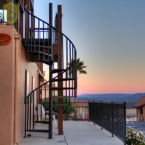 रेट्रो शैली मजबूत द्वैध अटारी बड़े उच्च गुणवत्ता बारी बारी से एस्केलेटर सर्पिल सीढ़ी - Product Image 4