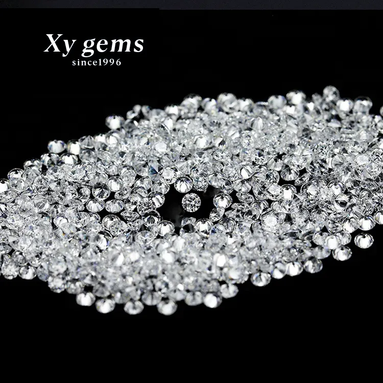 Xygems 3.0mm 5.0mm सिंथेटिक सफेद दौर जेड ढीला रत्न घन Zirconia