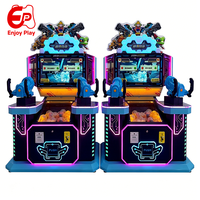 Machine de tir d'arcade en métal à monnayeur, jeu de tir interactif somatosensoriel, simulateur de tir dynamique sans fil pour 2 joueurs