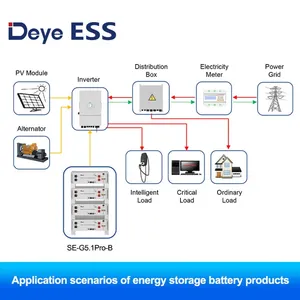 Inversor Deye de 10 kW/15 kW con 10 años de garantía, montado en soporte solar, con paquete de baterías de iones de litio de 51.2V 100Ah Lifepo4 cilíndrico 10 - Product Image 4