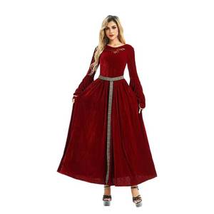 Nuevo Vestido Medieval Renacentista Vintage para Mujer, Estilo Europeo, Campestre, con Mangas Largas y Acampanadas, Disfraz de Halloween 2026 - Product Image 4