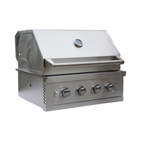 Vente en gros Barbecue au gaz propane à 4 brûleurs Barbecue extérieur avec LED et rôtissoire